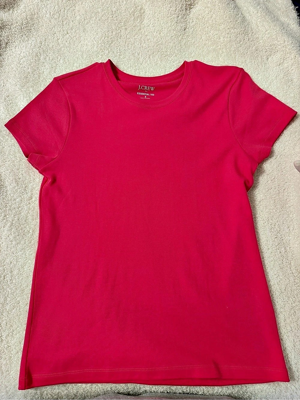 J Crew Short Sleeve Tee in Pink Size Medium NWT